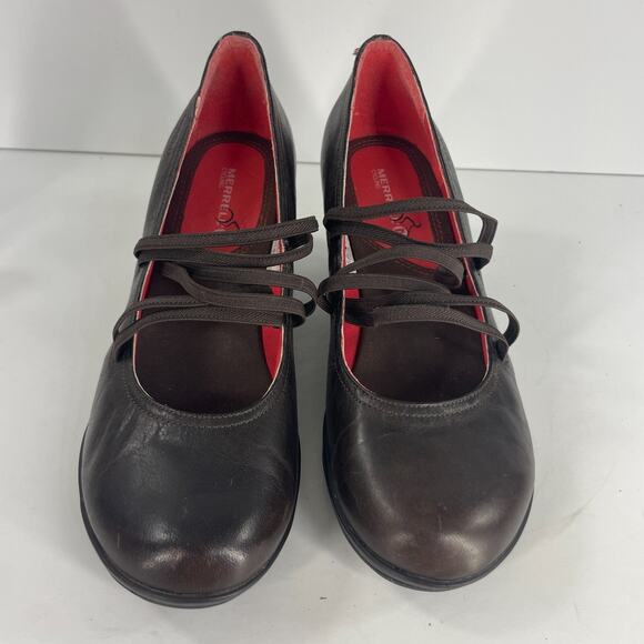Merrell Chocolate Heels with Scarlet Interior - Picture 7 of 14